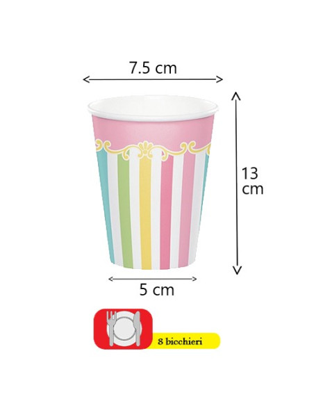 Giostra Carousel Bicchieri di carta 266 ml