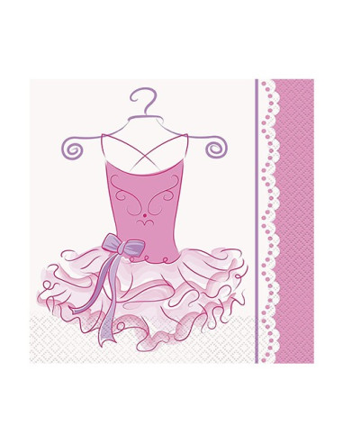 Pink Ballerina Tovaglioli di carta 33x33 cm