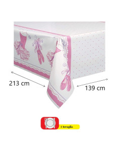 Pink Ballerina Tovaglia di plastica 139x213 cm 2
