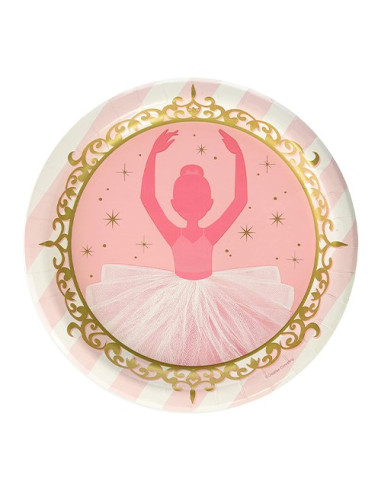 Twinlke Toes Ballerina Piatti di carta 23 cm