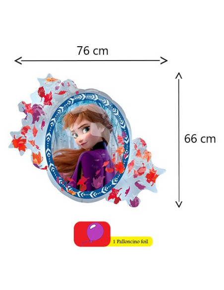 Frozen II - Pallone foil Supershape 76x66 cm