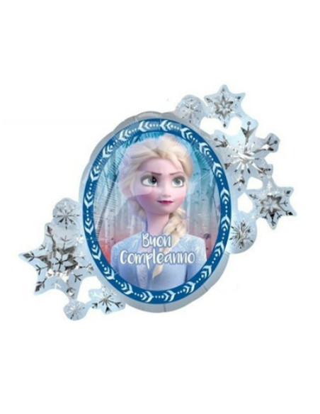 Frozen Palloncino foil Supershape Buon Compleanno 76x66 cm
