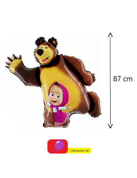 Masha & Orso - Pallone foil Supershape 35"- 87 cm