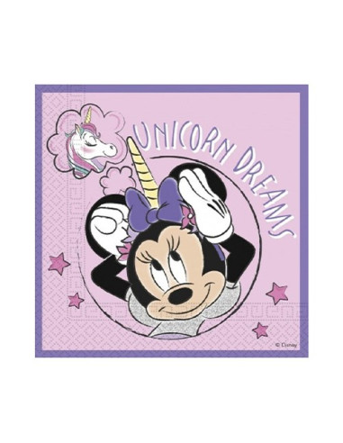 Minnie Unicorn - Tovaglioli di carta 33x33 cm