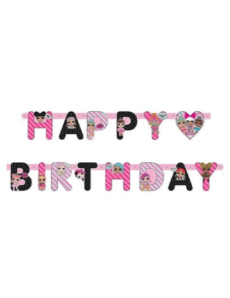 LOL Surprise - Festone snodabile Happy Birthday 169x15 cm