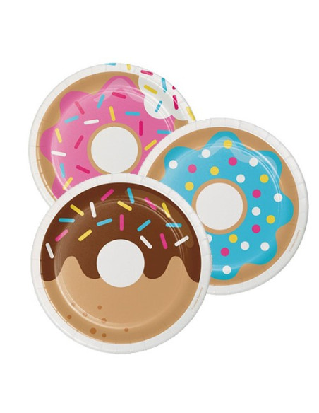 Ciambelle Donut Piatti di carta da dessert 20 cm