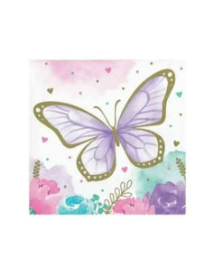 Farfalle Butterfly Tovaglioli di carta da buffet 25x25 cm