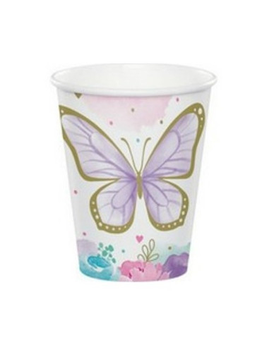 Farfalle Butterfly Bicchieri di carta 266 ml ECO