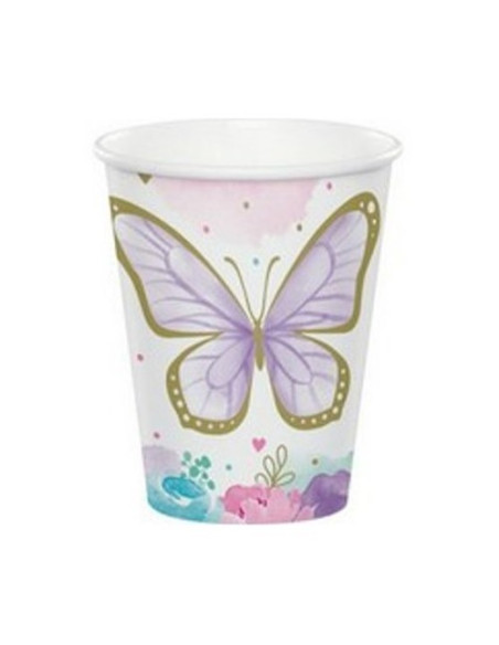 Farfalle Butterfly Bicchieri di carta 266 ml ECO