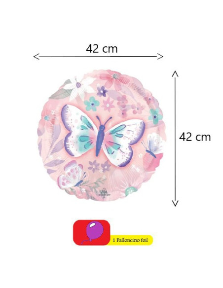 Farfalle Butterfly Palloncino foil Standard 17"- 42 cm