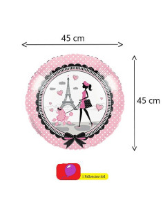Party in Paris Palloncino foil 18"- 45 cm 2