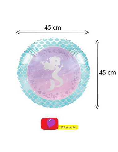 Sirena Mermaid Shine - Pallone foil 18"- 45 cm