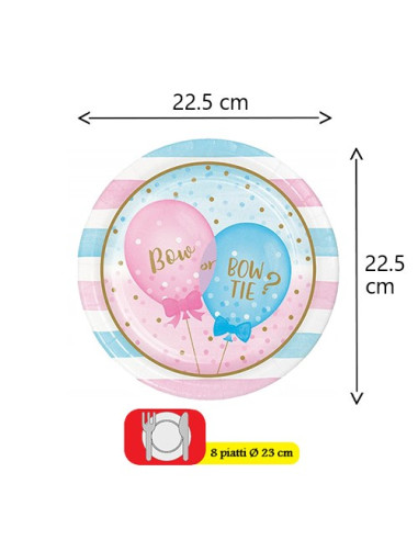 Gender Reveal - Piatti di carta 23 cm