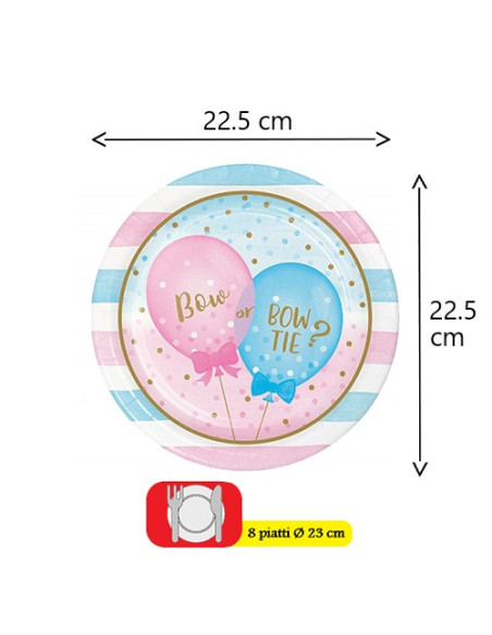 Gender Reveal - Piatti di carta 23 cm