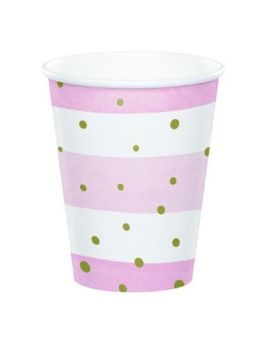 Pink e Gold Celebration Bicchieri di carta 266 ml