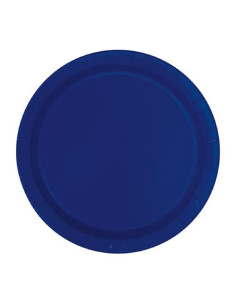 Blu Navy - Piatti di carta da dessert 18 cm