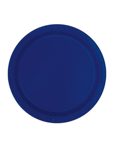 Blu Navy - Piatti di carta da dessert 18 cm