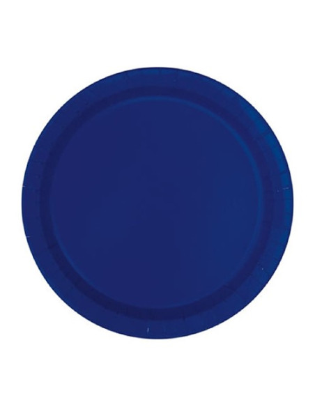 Blu Navy - Piatti di carta da dessert 18 cm