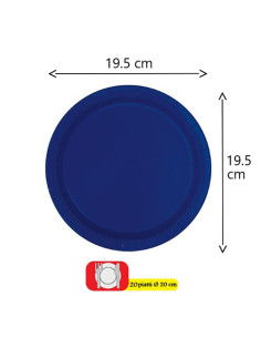 Blu Navy - Piatti di carta da dessert 18 cm 2