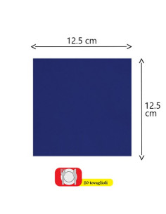 Blu Navy - Tovaglioli di carta da buffet 25x25 cm 2