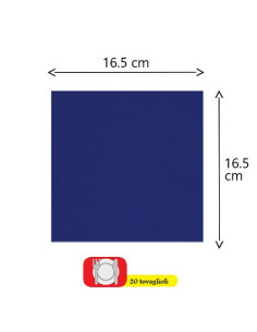 Blu Navy - Tovaglioli di carta 33x33 cm 2