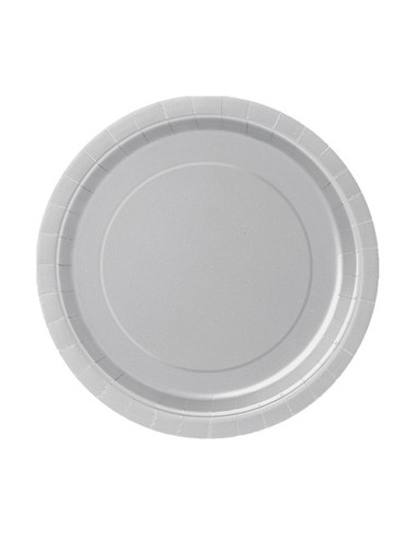 Argento - Piatti di carta da dessert 18 cm