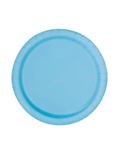 Azzurro Piatti di carta da dessert 20 cm