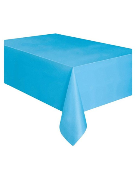 Azzurro Tovaglia di plastica 137x274 cm