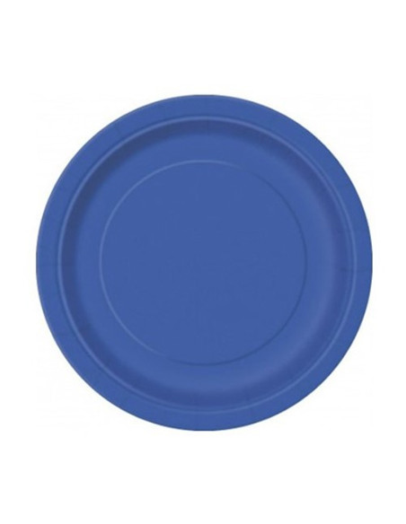 Blu Cobalto - Piatti di carta da dessert 18 cm
