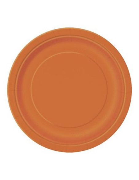 Arancione - Piatti di carta 23 cm