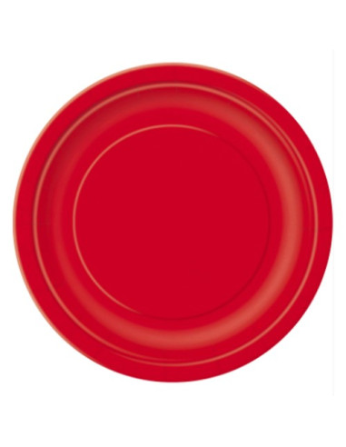 Rosso - Piatti di carta 23 cm