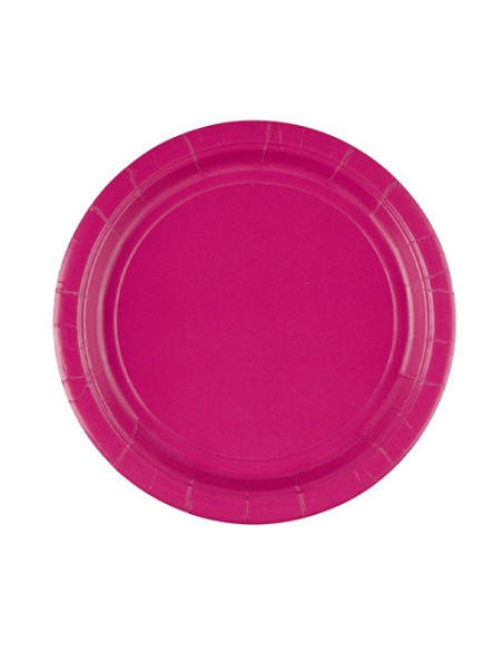 Magenta Piatti di carta da dessert 20 cm