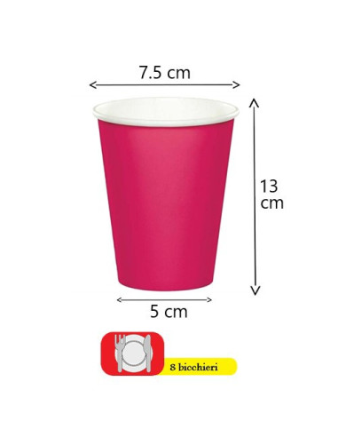 Magenta - Bicchieri di carta 266 ml