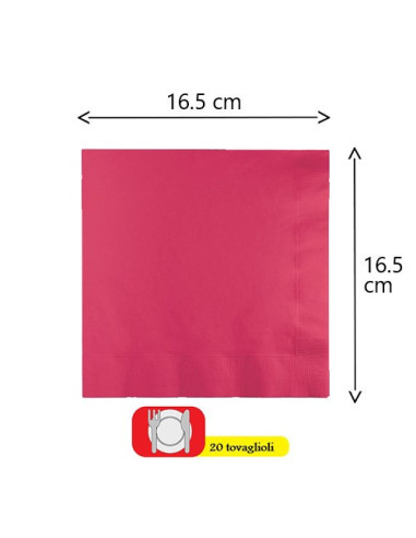 Magenta - Tovaglioli di carta 33x33 cm