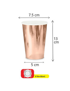 Rose Gold Bicchieri di carta 355 ml 2