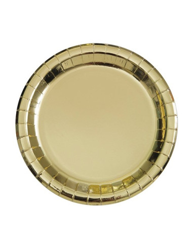 Oro - Piatti di carta da dessert 18 cm