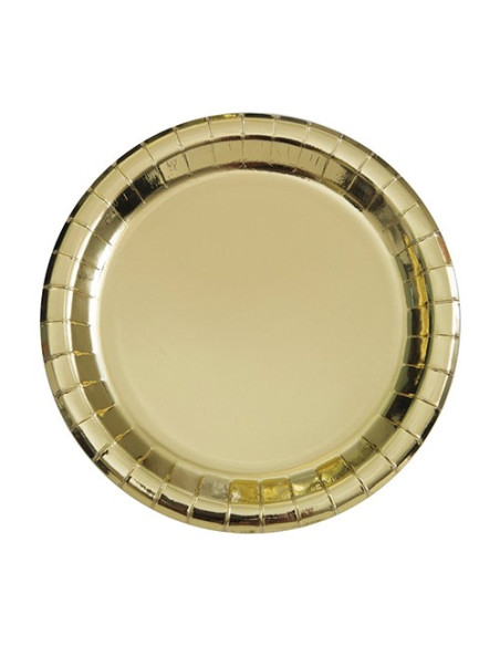 Oro - Piatti di carta da dessert 18 cm