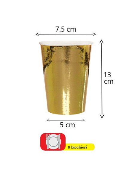 Oro - Bicchieri di carta 355 ml