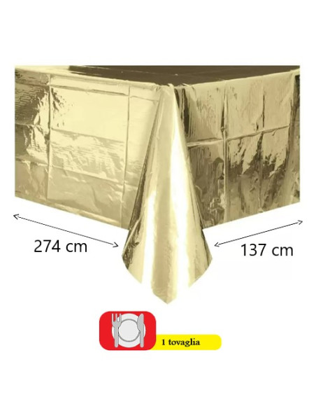 Oro - Tovaglia di plastica 137x274 cm