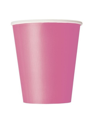 Rosa acceso - Bicchieri di carta 266 ml