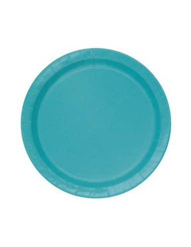 Verde acqua - Piatti di carta da dessert 18 cm