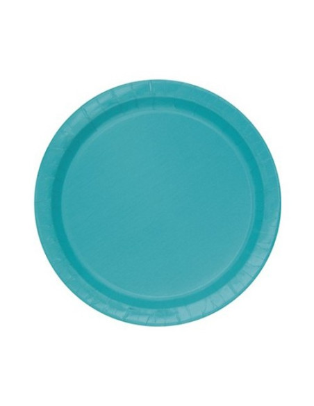 Verde acqua - Piatti di carta da dessert 18 cm