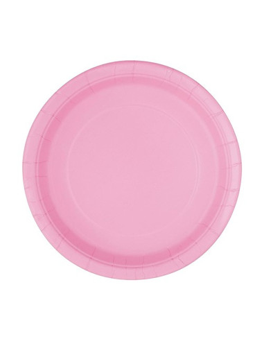 Rosa pastello Piatti di carta da dessert 20 cm