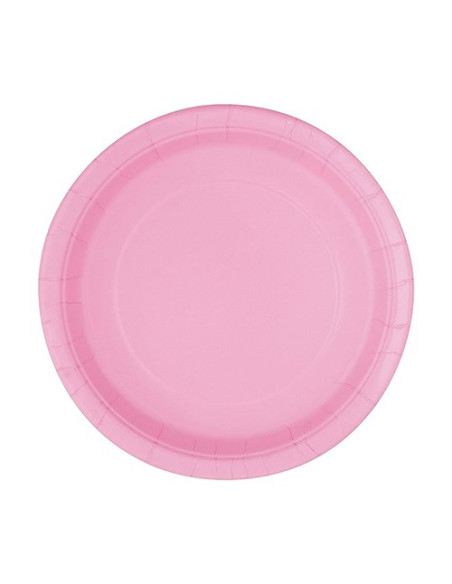 Rosa pastello Piatti di carta da dessert 20 cm