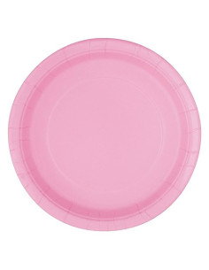 Rosa pastello Piatti di carta 23 cm