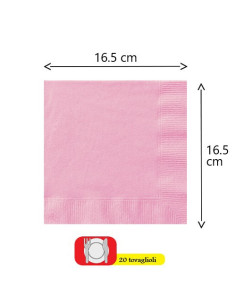 Rosa pastello Tovaglioli di carta 33x33 cm 2