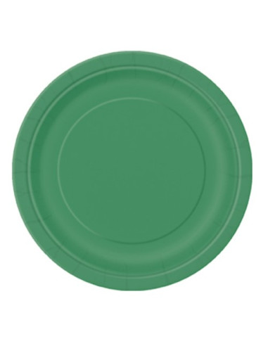 Verde Smeraldo Piatti di carta 23 cm