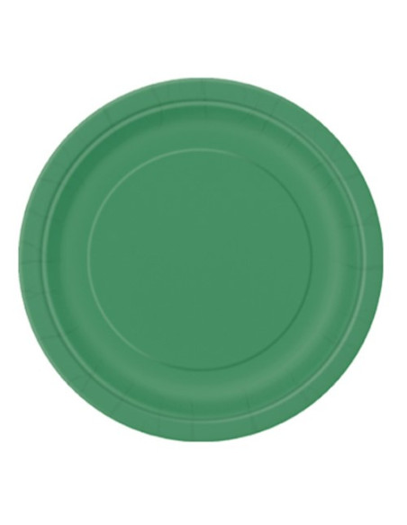 Verde Smeraldo Piatti di carta 23 cm