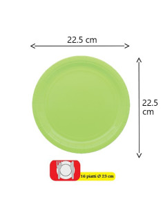 Piatto 23 cm Verde Lime 2