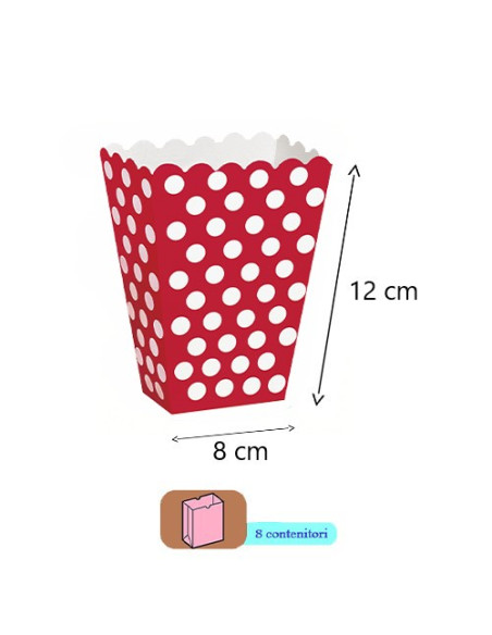 Rosso pois Bianchi Contenitore cartoncino